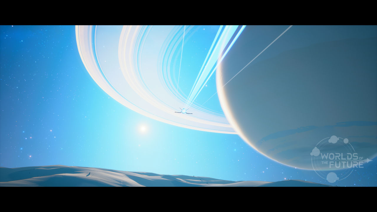Flying on the Enceladus moon